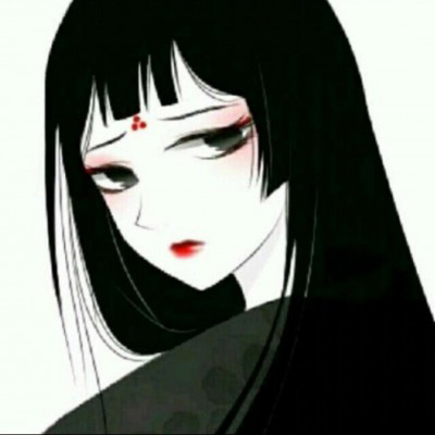 高冷型黑白卡通女头气质好看 成熟又很冷酷无水印二次元动漫女头