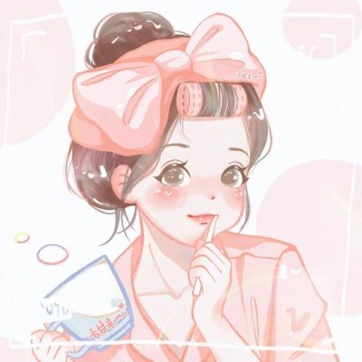 二次元卡通超级好看的黑白 极致温柔超级可爱的卡通动漫女生头像