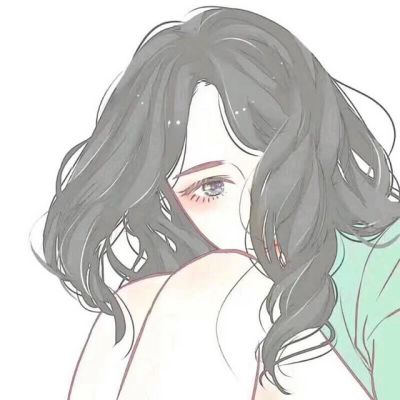 二次元卡通超级好看的黑白 极致温柔超级可爱的卡通动漫女生头像