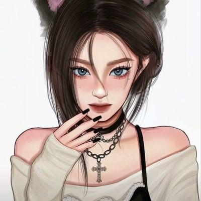 很好看的又很精致的女生二 全新手绘高冷精致女生动漫卡通qq头像