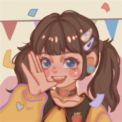 手绘女头短发青春少女可爱头像 超拽手绘女生头像图片女孩