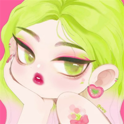 手绘女头短发青春少女可爱头像 超拽手绘女生头像图片女孩