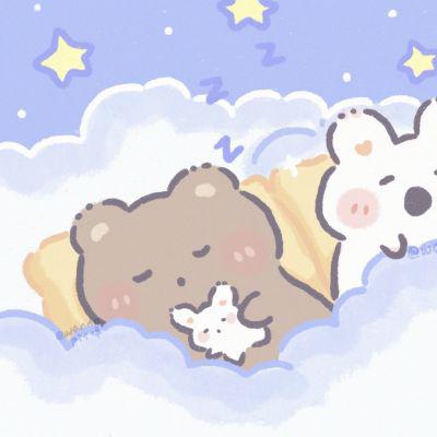 手绘卡通情侣头像一对可爱 超级萌超级可爱的二次元情头合集