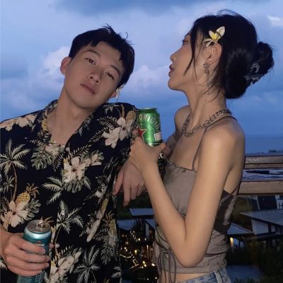 唯美情头高清真人图片大全 超甜扣扣情侣头像一对两张图片