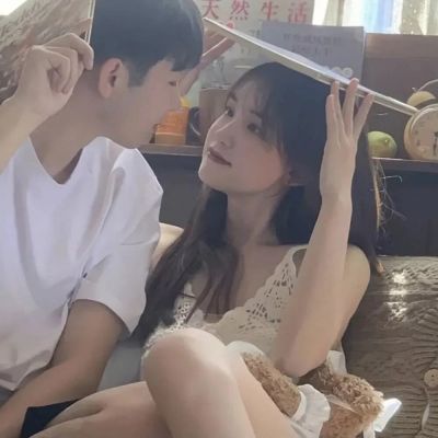 唯美意境情侣微信头像图片 高清超甜的ins超火情头真人图片