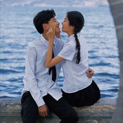 唯美情侣真人微信头像图片 好看情侣qq头像高清图片