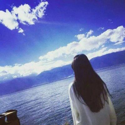 唯美意境情侣微信头像图片 蓝色系列情侣头像双人高清