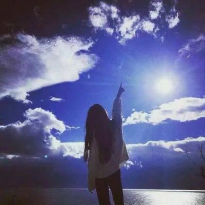 唯美意境情侣微信头像图片 蓝色系列情侣头像双人高清