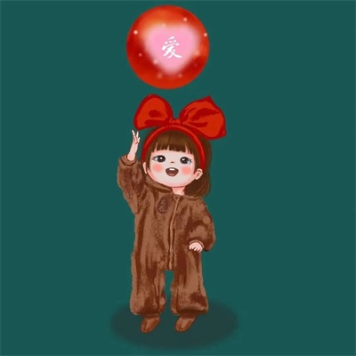 手绘情头简单可爱 手绘情侣头像一男一女分开