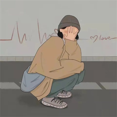手绘情头简单可爱 手绘情侣头像一男一女分开