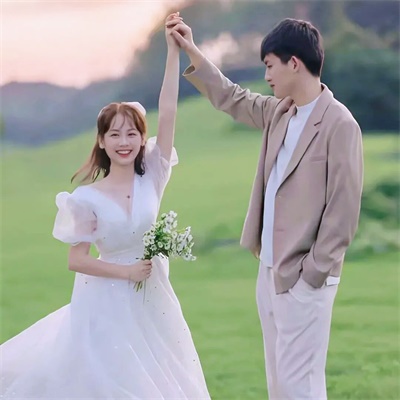 婚纱照情侣头像唯美 婚纱情头图片一对两张