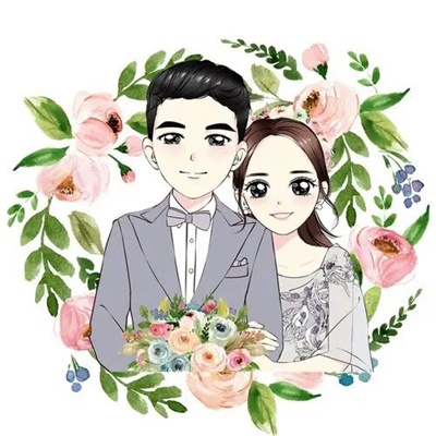 唯美情侣头像结婚纱头像 qq头像结婚情侣微信头像