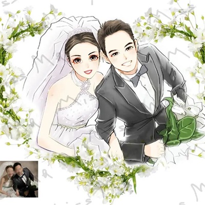 唯美情侣头像结婚纱头像 qq头像结婚情侣微信头像