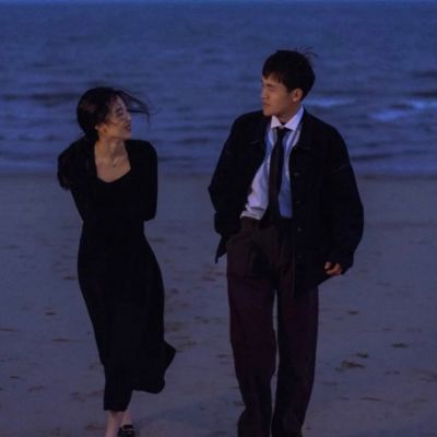 黑白情侣头像背影唯美 情侣头像灰色系一对背影