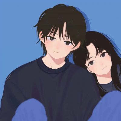 高清动漫情头可爱图片 动漫CP情侣头像一男一女