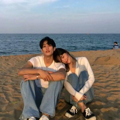双人一男一女高清图 小清新简约情侣头像