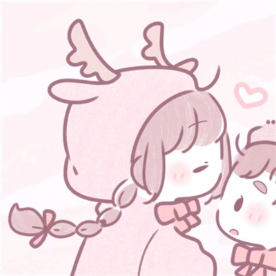 超级卡哇伊的情侣头像 粉色系动漫男生女生情头