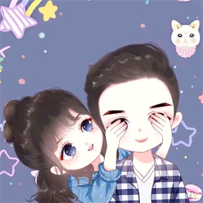 高清唯美清新手绘情侣头像图片大全