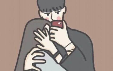高清好看的手绘简约情头一左一右图片 情头手绘一左一右