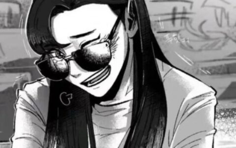 戴眼镜 一男一女痞帅黑白动漫情头图片