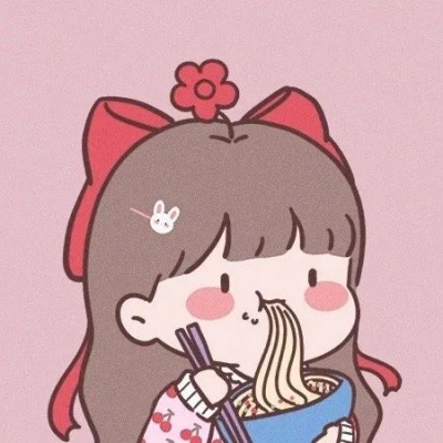 高清超火呆萌可爱的干饭情头动漫图片 微信干饭人情侣头像