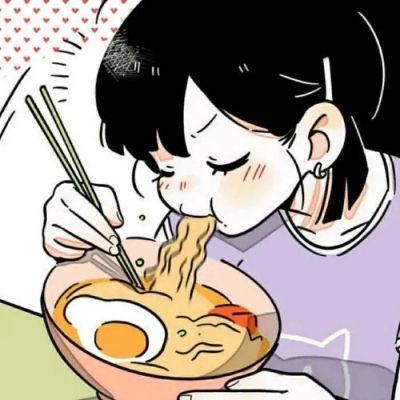 高清超火呆萌可爱的干饭情头动漫图片 微信干饭人情侣头像