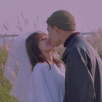 甜蜜浪漫的双人情侣头像头纱系图片 婚纱系情侣头像一对