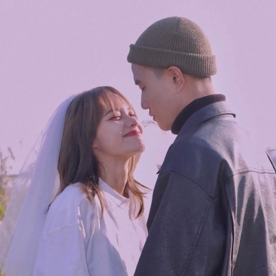 甜蜜浪漫的双人情侣头像头纱系图片 婚纱系情侣头像一对