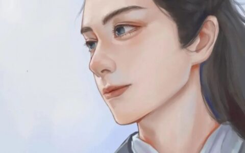 高清一男一女的古风情头手绘唯美精致图片 手绘古风情头