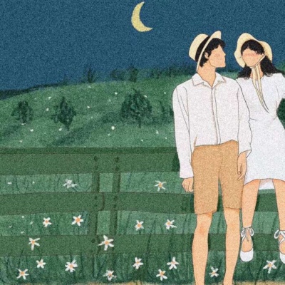 高清小清新情侣头像ins文艺风图片 qq情侣手绘文艺风漫画头像