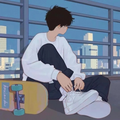 高清一男一女超级不明显的情头手绘图片 手绘不明显情头