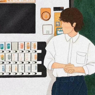 高清一男一女超级不明显的情头手绘图片 手绘不明显情头