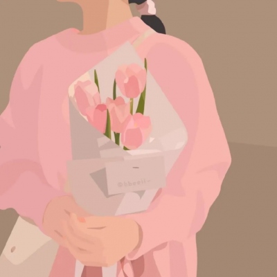 高清一男一女的手绘简约文艺情头图片 情头简约文艺手绘