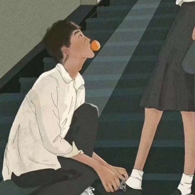高清好看的情头简单手绘一左一右图片 手绘动漫情头一左一右