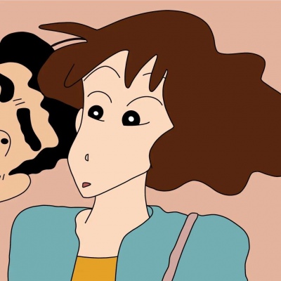 超清一左一右搞怪可爱蜡笔小新情头图片 蜡笔小新爸爸妈妈情头