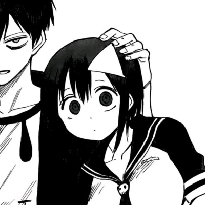 高清一左一右的漫画黑白简约情头图片 简约黑白情头漫画