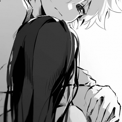 高清一左一右的漫画黑白简约情头图片 简约黑白情头漫画