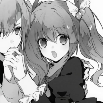 高清一左一右的漫画黑白简约情头图片 简约黑白情头漫画
