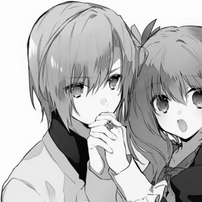 高清一左一右的漫画黑白简约情头图片 简约黑白情头漫画