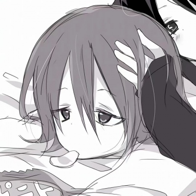 高清一左一右的漫画黑白简约情头图片 简约黑白情头漫画