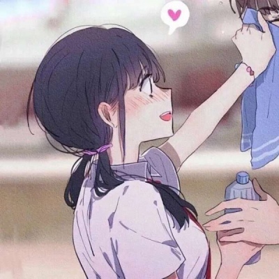 高清情头一男一女秀恩爱动漫图片 秀恩爱动漫情头