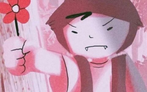 送你一朵小红花 大灰狼小红帽情侣头像图片