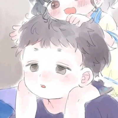 卡通情侣头像可爱萌一男一女高清图片