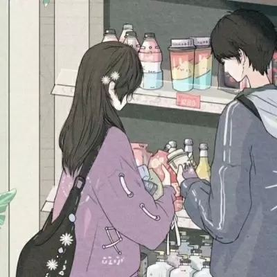 最火的抖音便利店情侣头像图片 便利店情头动漫