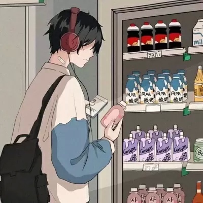 最火的抖音便利店情侣头像图片 便利店情头动漫