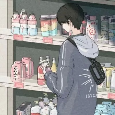 最火的抖音便利店情侣头像图片 便利店情头动漫