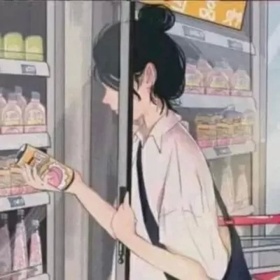 最火的抖音便利店情侣头像图片 便利店情头动漫