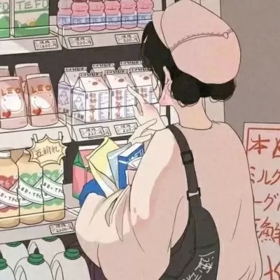 最火的抖音便利店情侣头像图片 便利店情头动漫