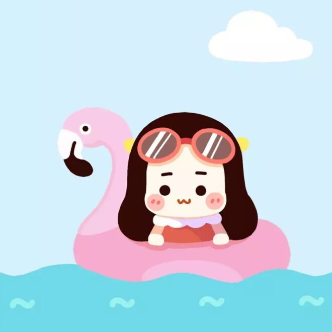 一男一女 呆萌 超清 微信情侣头像可爱动漫