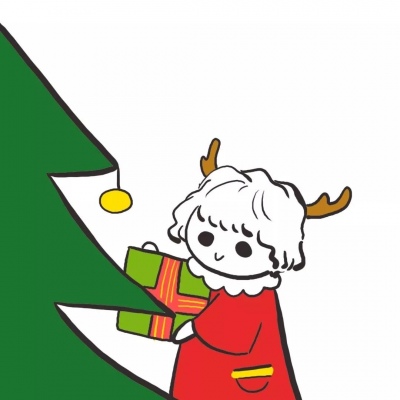 高清一左一右的圣诞节卡通情头可爱图片 圣诞可爱卡通情头一对
